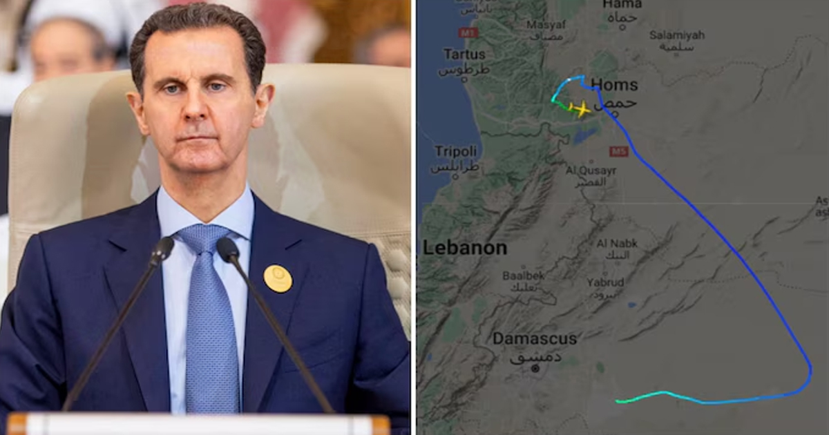 Bashar al-Assad’s flight disappears mysteriously