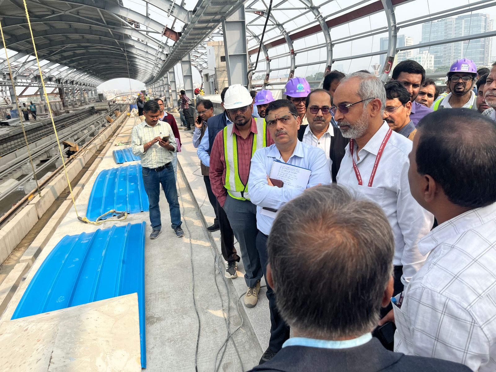 Metro Railway GM Inspects jjai hind Bimanbandor to it centre station